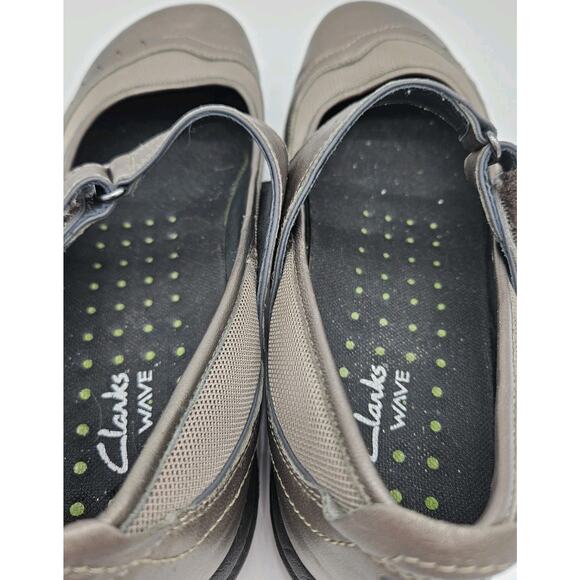 Clarks Wave Walk Mary Jane Shoes Womens Size 9M Pewter Bronze Comfortable 87821 - Picture 10 of 10